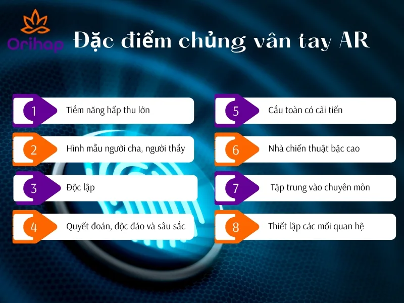 Đặc điểm biểu hiện của chủng vân tay AR