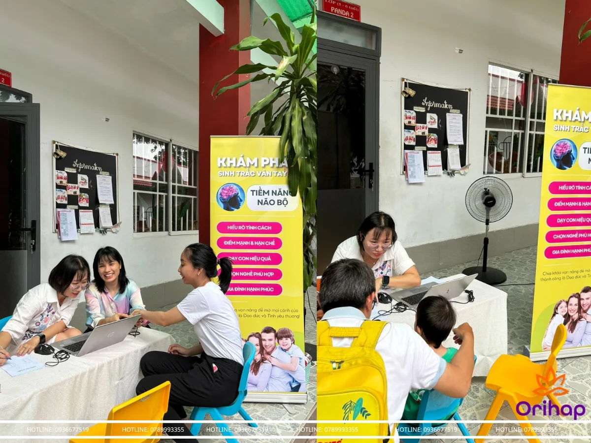 Sinh trắc vân tay cho trẻ tại Trường Mầm Non WORLDKIDS