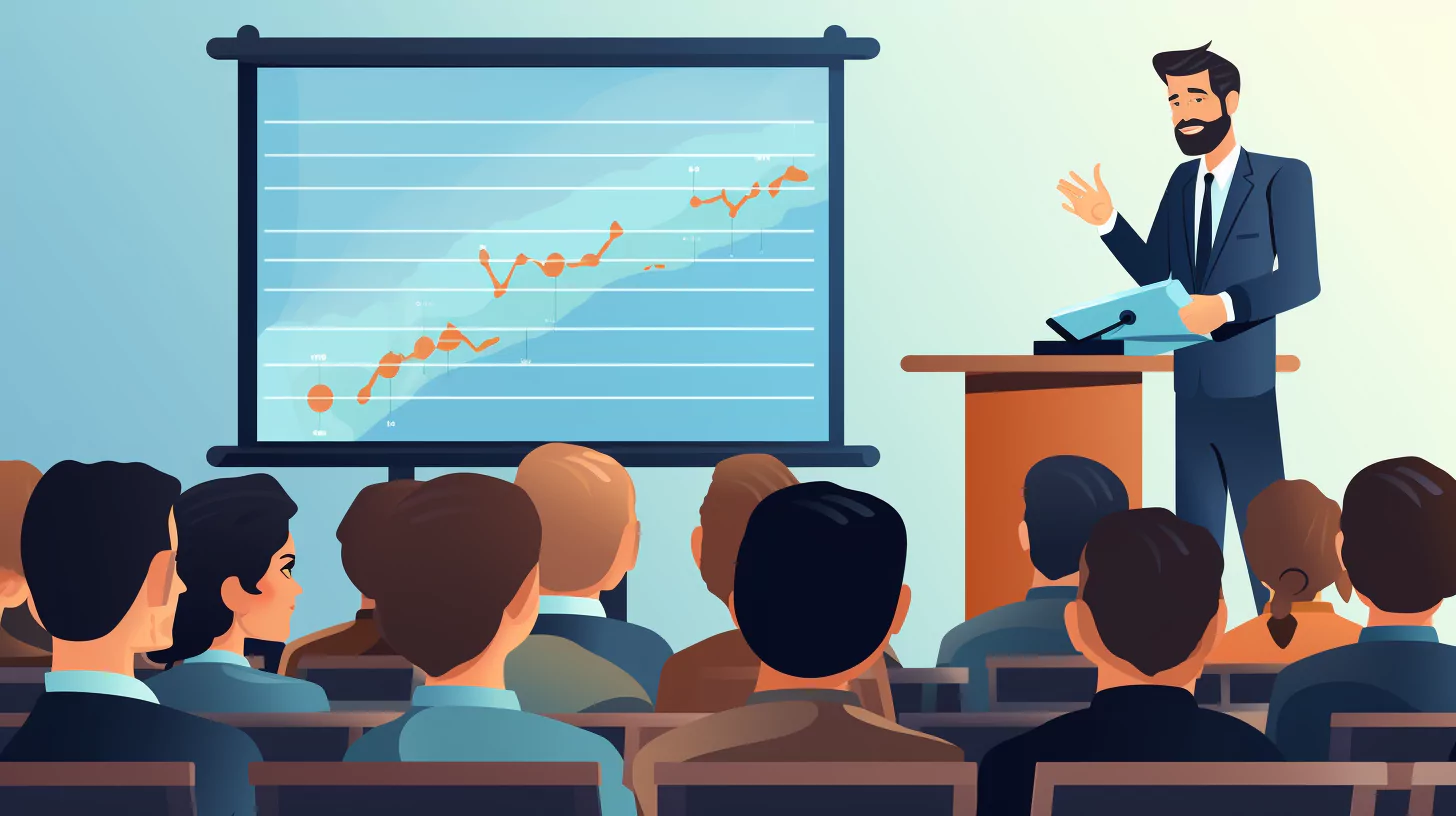 Người đang thuyết trình hoặc trò chuyện hào hứng trong nhóm
