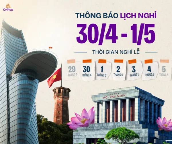 Thông báo lịch nghỉ lễ 30/4 - 1/5 năm 2025