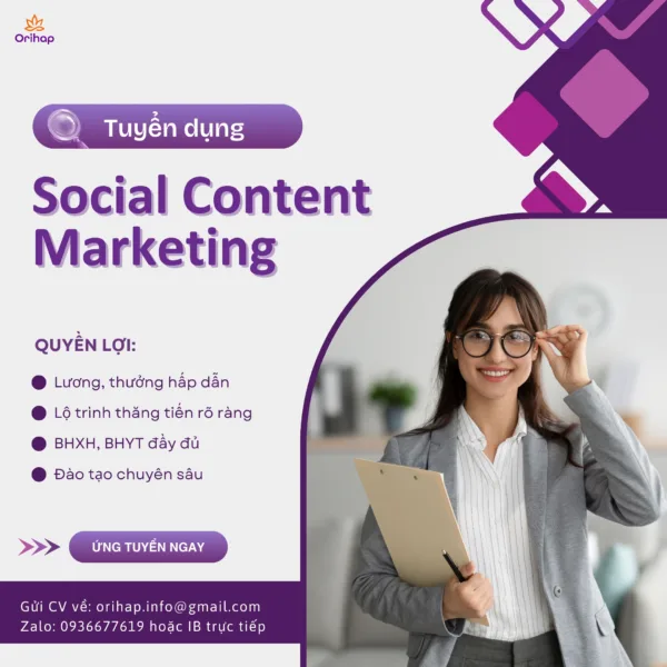 Tuyển dụng Social Content Marketing