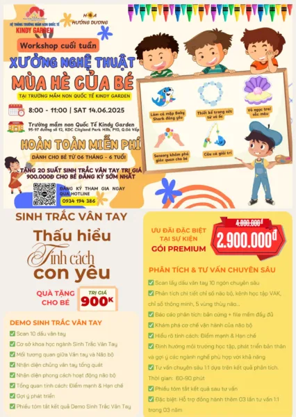 Sự kiện đặc biệt: "Sinh trắc vân tay - Thấu hiểu tính cách con yêu" tại Kindy Garden