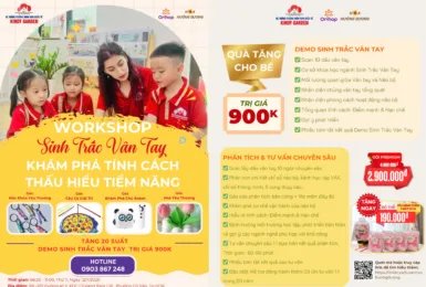 Workshop Sinh trắc vân tay đặc biệt ngày 12/7 - Kindy Garden và Orihap
