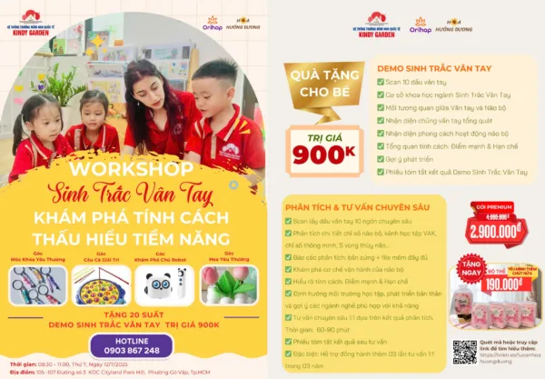 Workshop Sinh trắc vân tay đặc biệt ngày 12/7 - Kindy Garden và Orihap